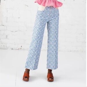Lisa Says Gah Robyn High Waist Check Flower Daisy Pant 29